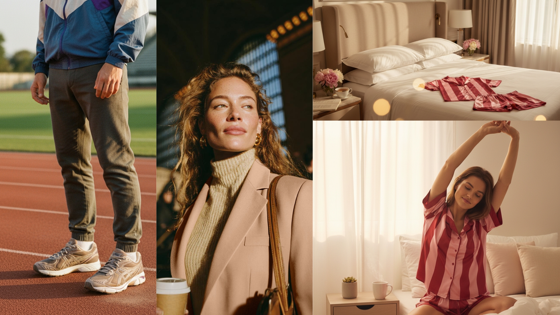 Examples of on-model fashion images, lifestyle scenes, product shots, and campaign creatives generated with AI Frame